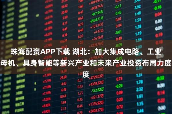 珠海配资APP下载 湖北：加大集成电路、工业母机、具身智能等新兴产业和未来产业投资布局力度